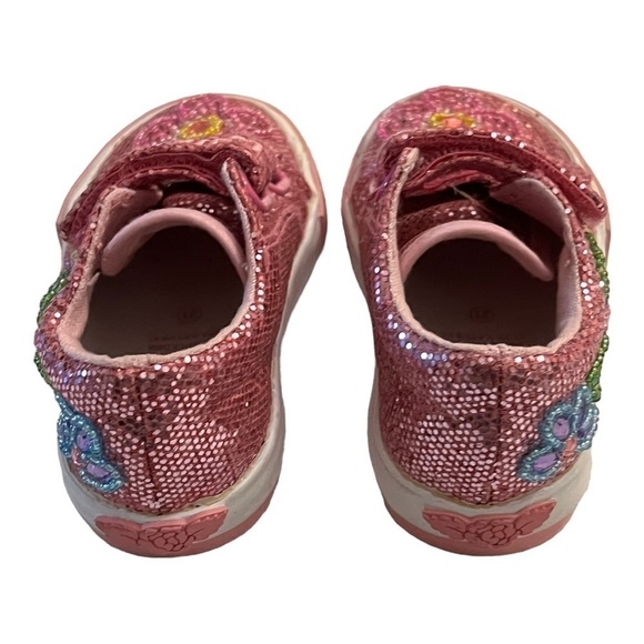 Lelli Kelly Glitter Hook and Loop Shoes US Size 5 - Picture 2 of 6